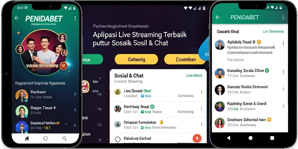 Antarmuka intuitif PENIDABET saat Live Streaming.