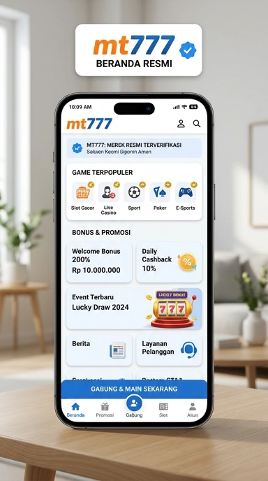 Tampilan kanal resmi mt777